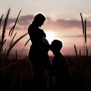 Schwangerschaftfotos in Gefell - Sonnenuntergang