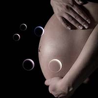 Babybauch in Helmbrechts - mit Seifenblasen