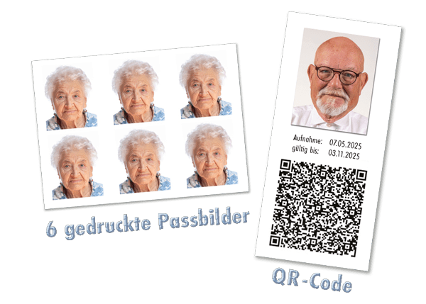 Das E-Passbild bei Ihnen zu Hause. Digitale Passbild vor Ort - ideal für ältere Menschen oder Menschen mit Handycap